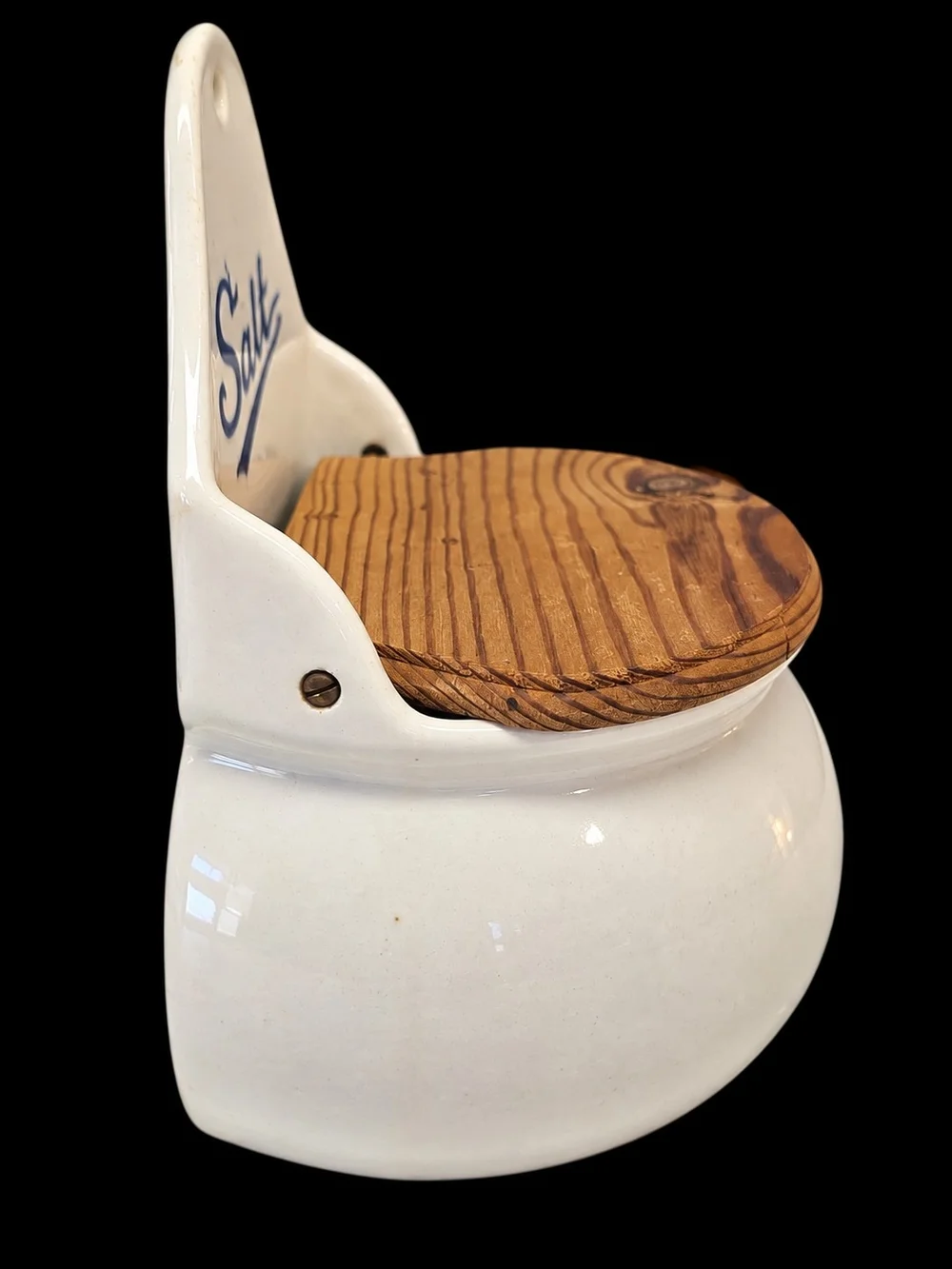 Vintage Ceramic Salt Cellar French Country Farmhouse Cottage Core